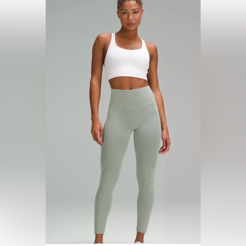 Lululemon Wunder Train High-Rise Tight 25" NWOT size 0 Eucalyptus grey/green